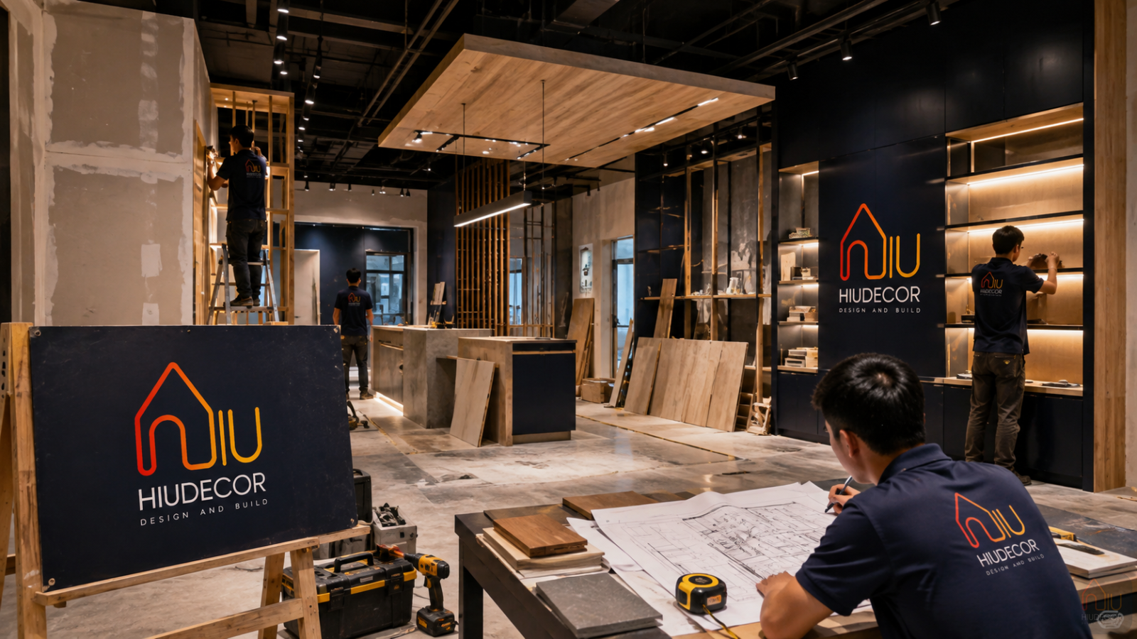 thiet ke thi cong showroom TPHCM